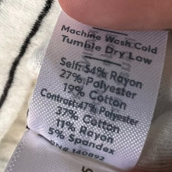 Marine Layer Double Knit Carter Henley in White/Black Stripe - Picture 7 of 8